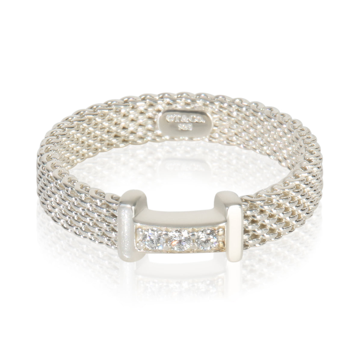 Sterling Silver Diamond Somerset Mesh Ring