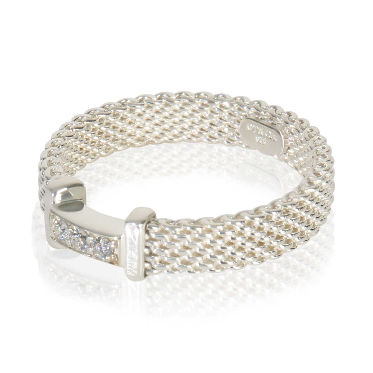 Sterling Silver Diamond Somerset Mesh Ring