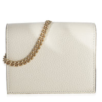 Gucci Vintage White Grainy Calfskin Zumi Chain Card Case Wallet Wallet bv