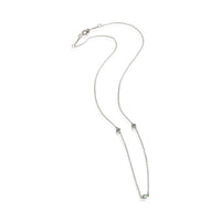 Sterling Silver Diamond Elsa Peretti Diamond By The Yard Necklace