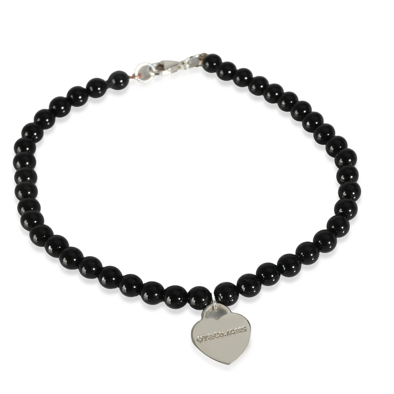 Sterling Silver Onyx Return To Tiffany Bracelet