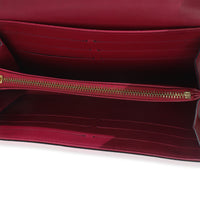 Louis Vuitton Rose Pop Monogram Vernis Sarah Chain Wallet Wallet clasp