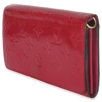 Louis Vuitton Rose Pop Monogram Vernis Sarah Chain Wallet Wallet sv