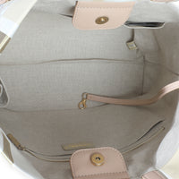 Chanel Beige Brown Canvas Floral Shopping Tote Handbag av