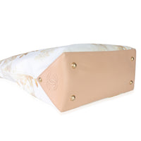 Chanel Beige Brown Canvas Floral Shopping Tote Handbag clasp