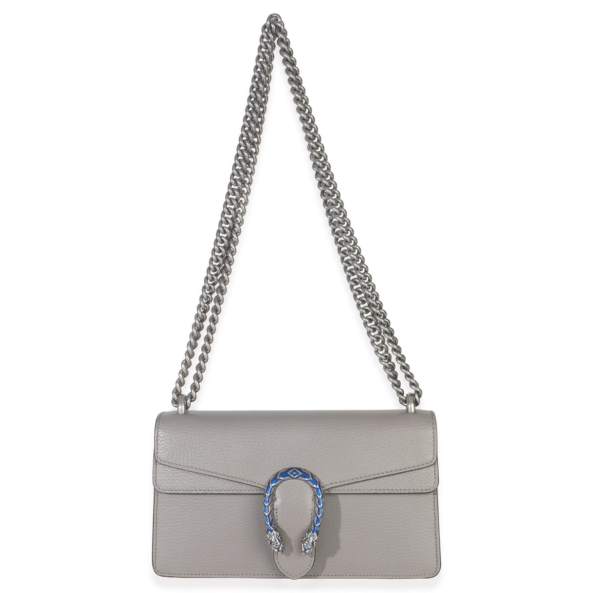 Gucci Dusty Grey Pebbled Calfskin Small Dionysus Shoulder Bag Handbag av