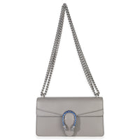 Gucci Dusty Grey Pebbled Calfskin Small Dionysus Shoulder Bag Handbag av