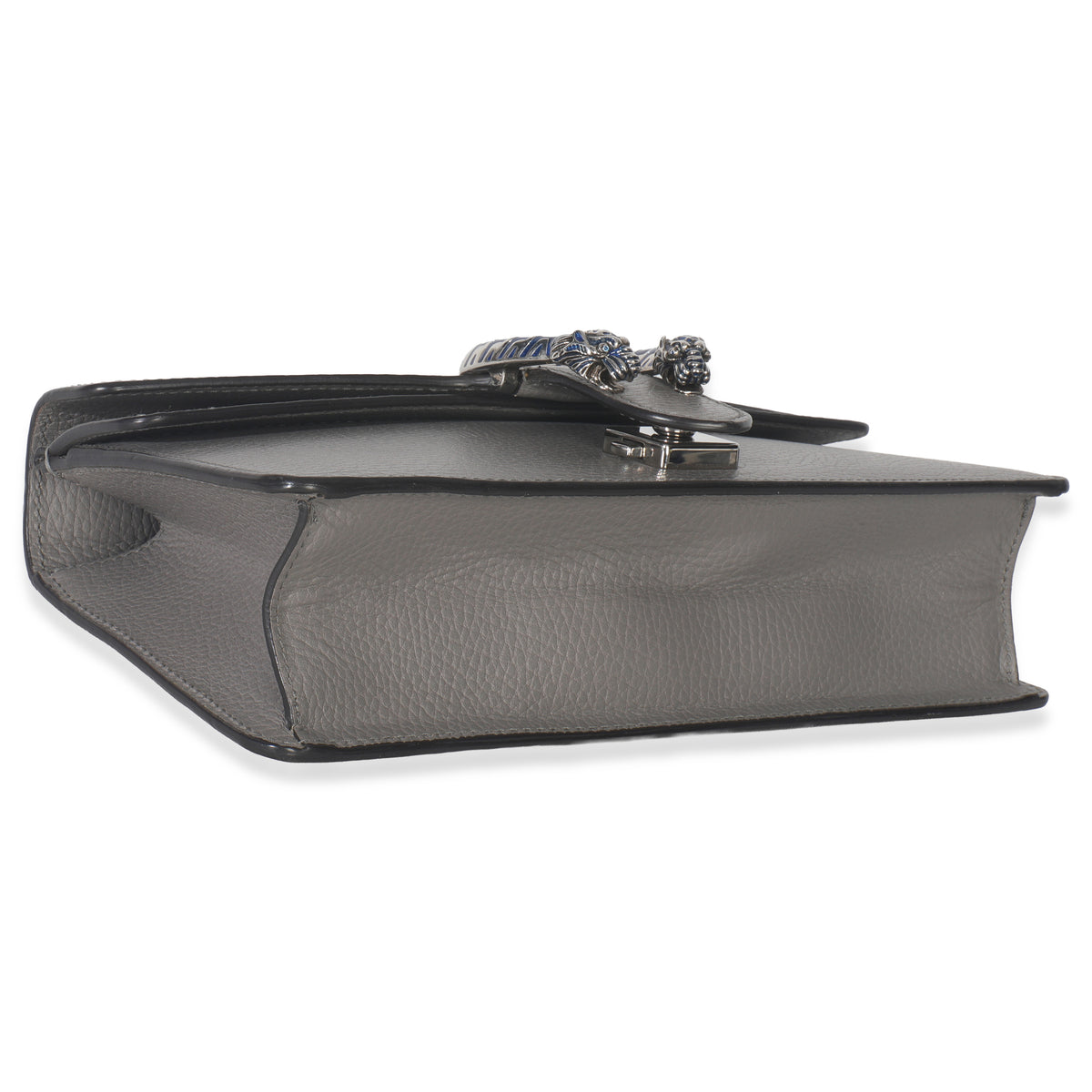 Gucci Dusty Grey Pebbled Calfskin Small Dionysus Shoulder Bag Handbag clasp