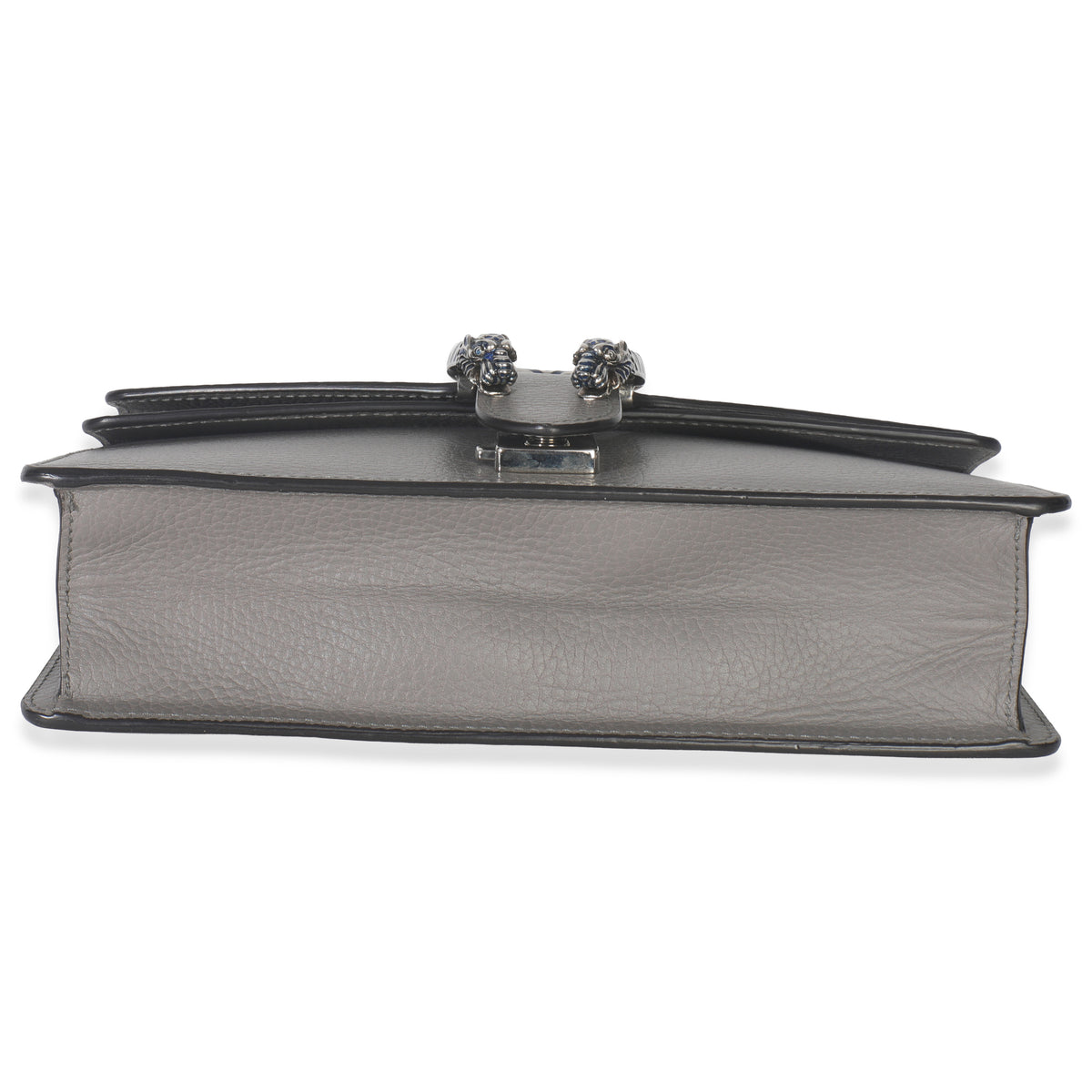 Gucci Dusty Grey Pebbled Calfskin Small Dionysus Shoulder Bag Handbag stamp
