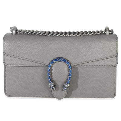 Dusty Grey Pebbled Calfskin Small Dionysus Shoulder Bag