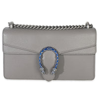 Dusty Grey Pebbled Calfskin Small Dionysus Shoulder Bag
