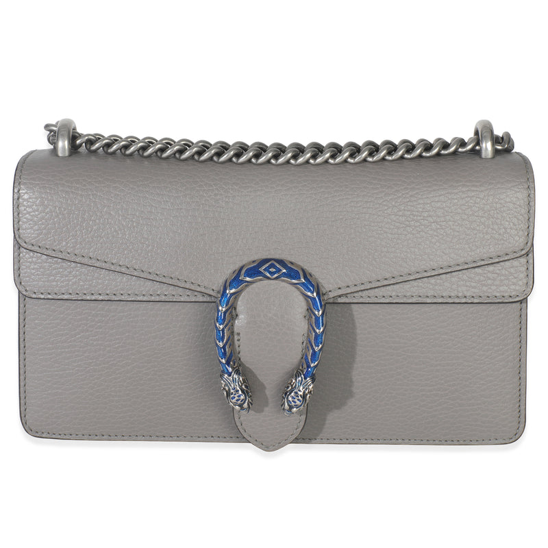 Dusty Grey Pebbled Calfskin Small Dionysus Shoulder Bag