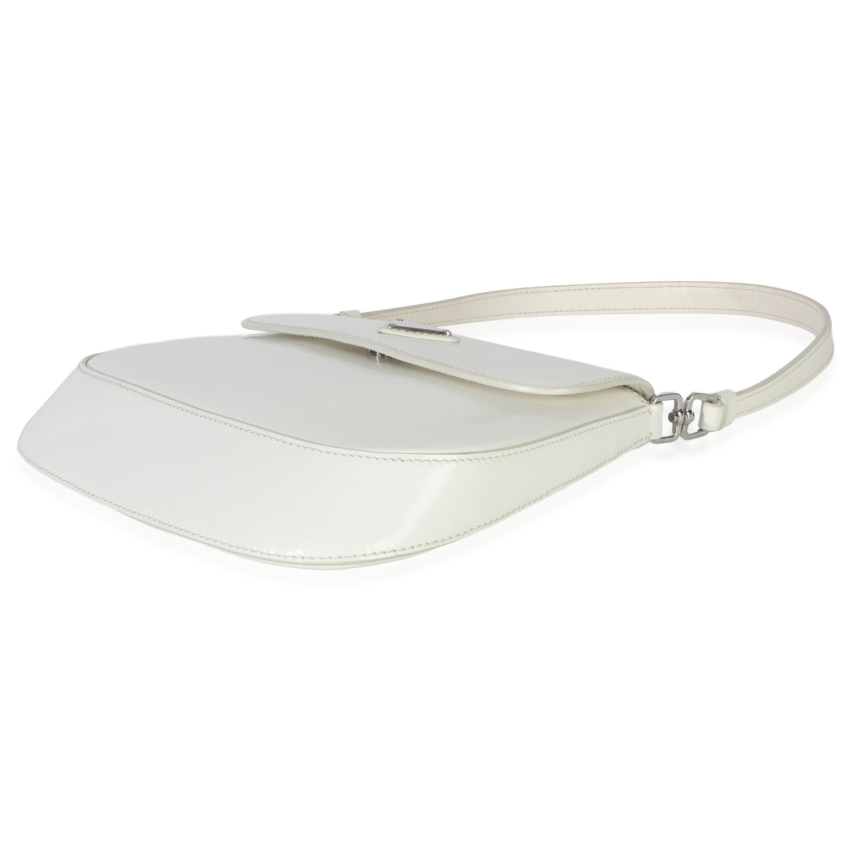 Prada White Brushed Leather Small Cleo Handbag box