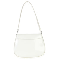 Prada White Brushed Leather Small Cleo Handbag bv