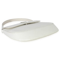 Prada White Brushed Leather Small Cleo Handbag clasp