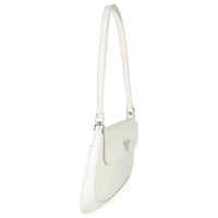 Prada White Brushed Leather Small Cleo Handbag pv