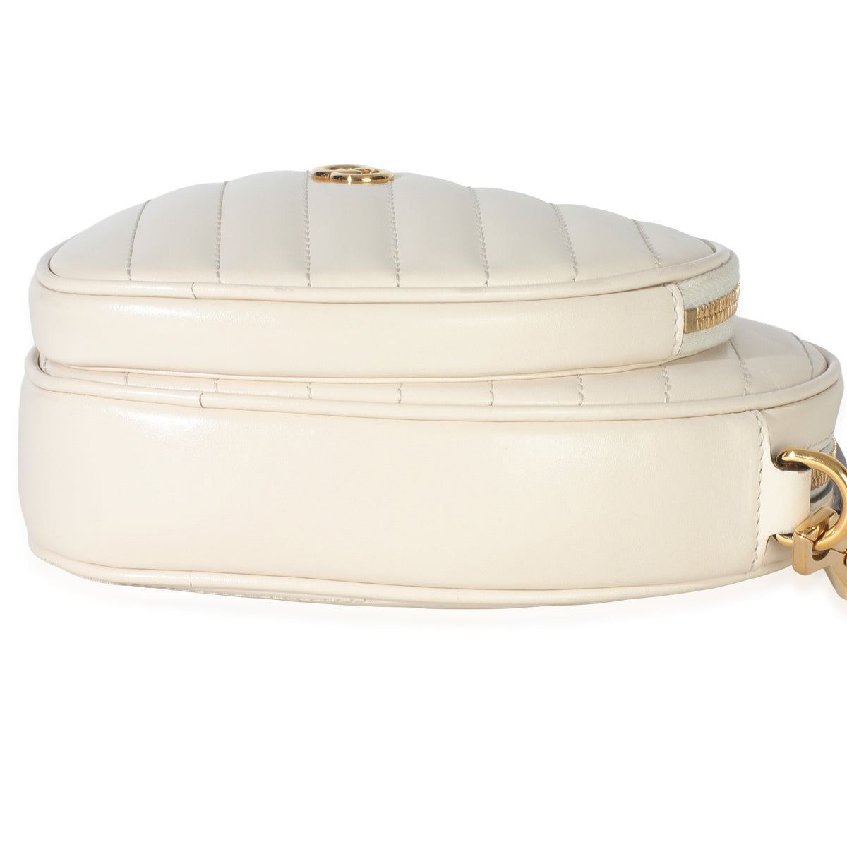 Gucci Creme Matelasse Calfskin Diagonal Mini Interlocking G Heart Bag Handbag box