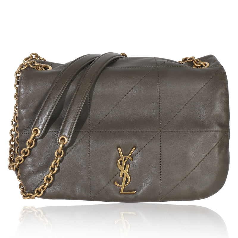 Olive Lambskin Matelasse Monogram Small Jamie 4.3
