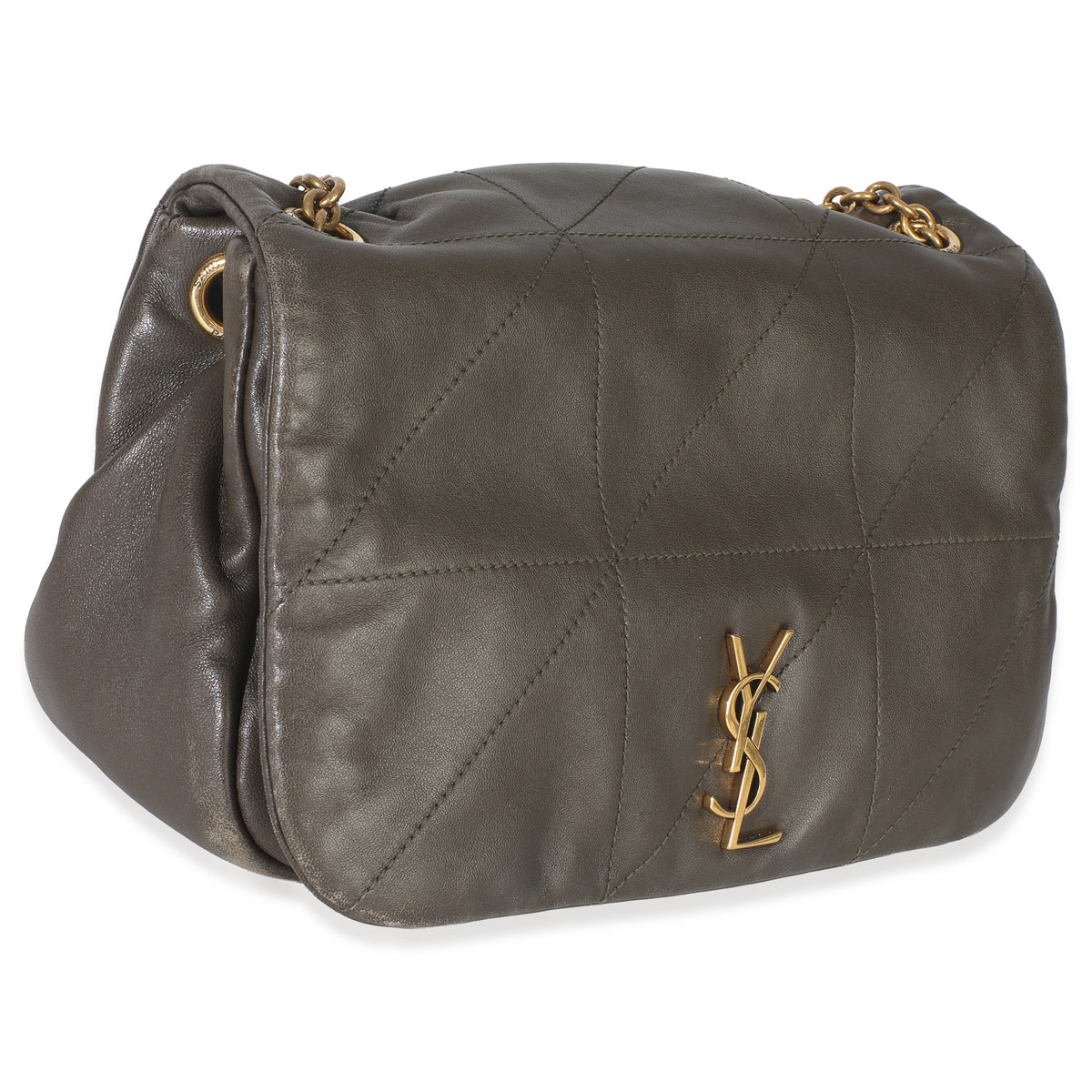 Olive Lambskin Matelasse Monogram Small Jamie 4.3
