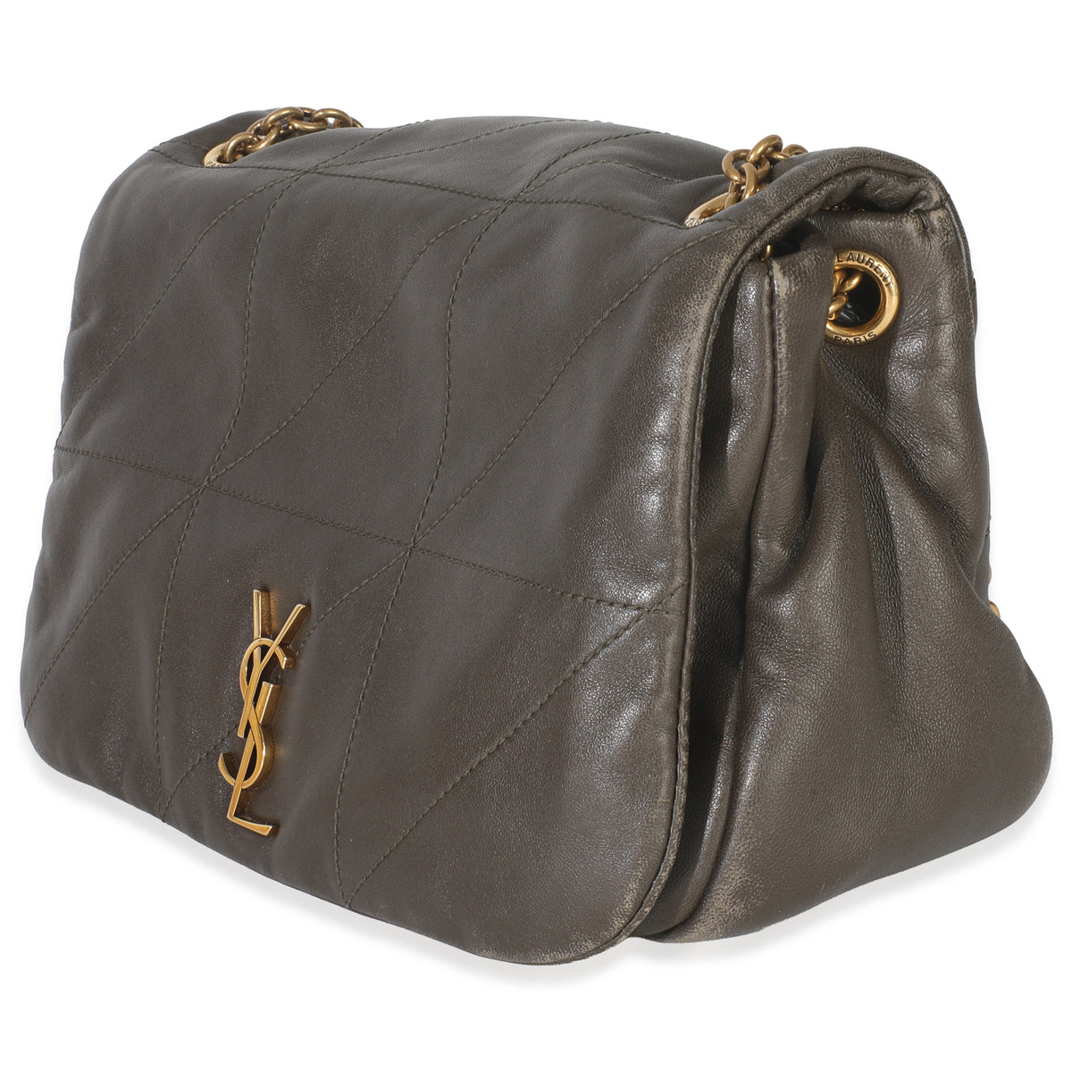 Olive Lambskin Matelasse Monogram Small Jamie 4.3
