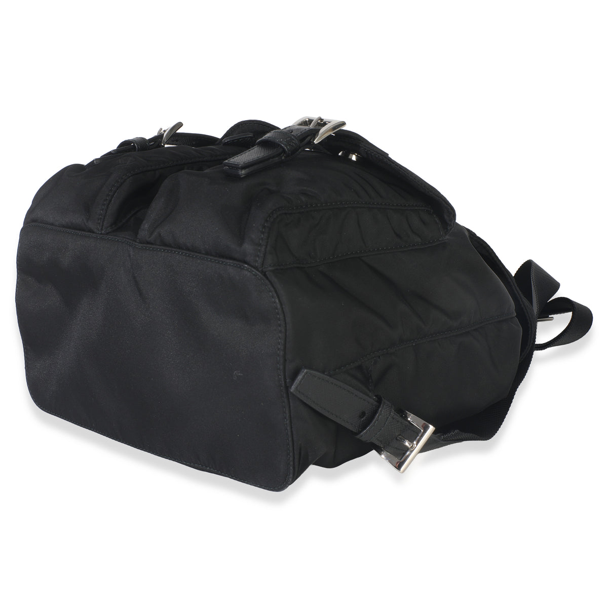 Prada Black Re Nylon Small Drawstring Backpack Handbag box