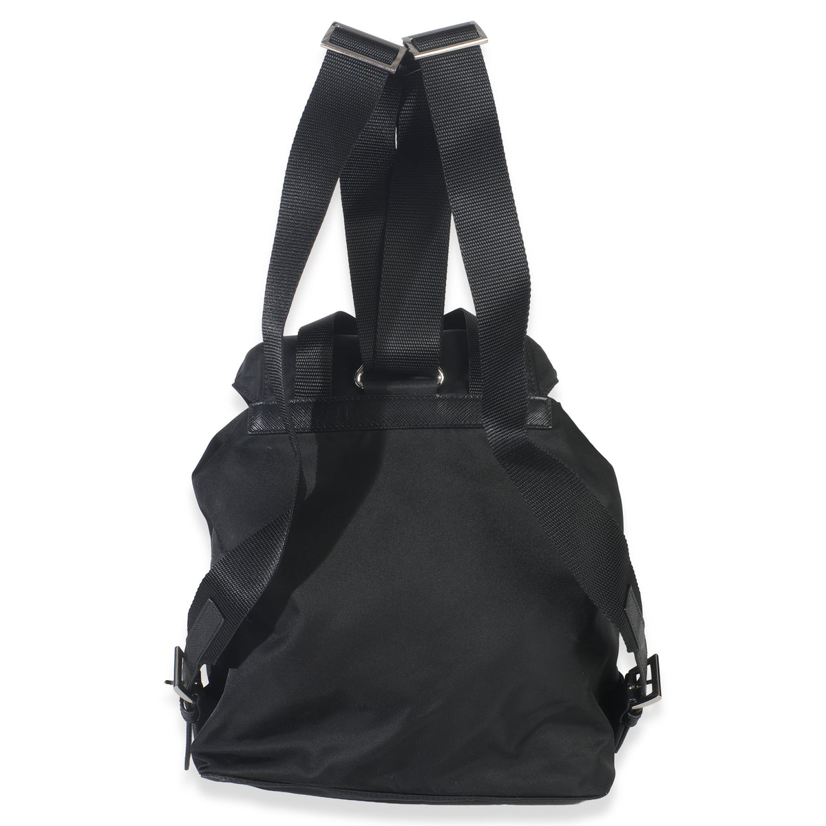 Prada Black Re Nylon Small Drawstring Backpack Handbag bv