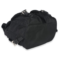 Prada Black Re Nylon Small Drawstring Backpack Handbag clasp
