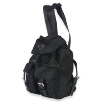 Prada Black Re Nylon Small Drawstring Backpack Handbag sv