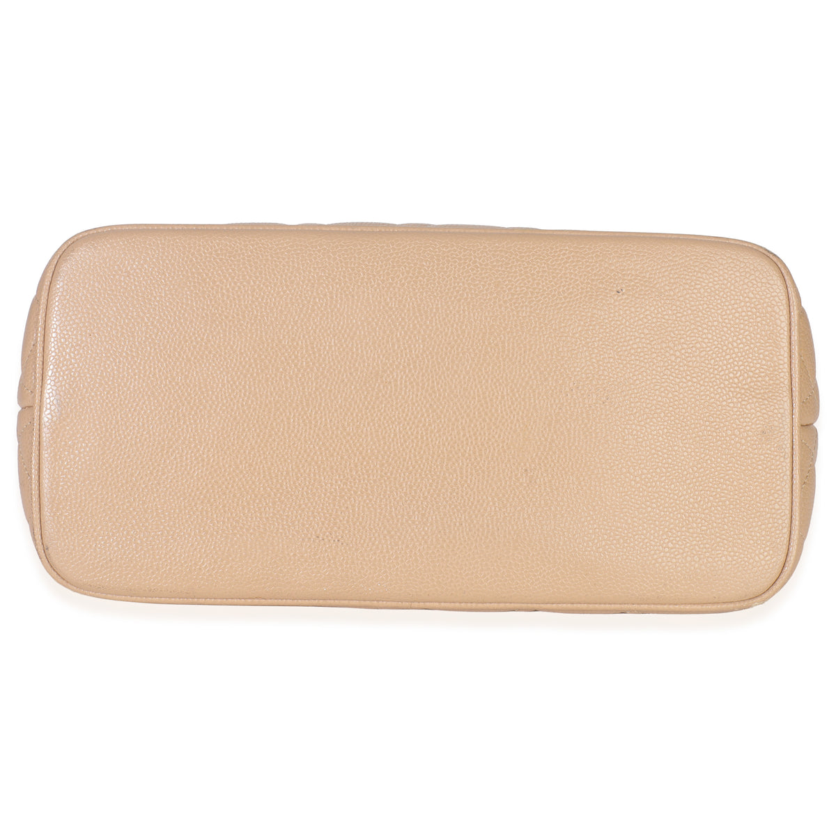 Beige Quilted Caviar Medallion Tote