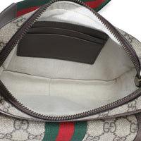 Beige GG Supreme Canvas Ophidia Mini Front Pocket Crossbody Bag