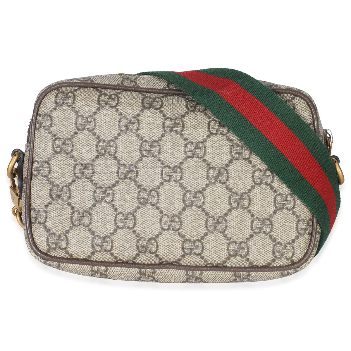 Beige GG Supreme Canvas Ophidia Mini Front Pocket Crossbody Bag