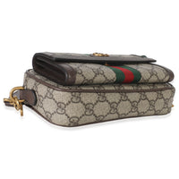 Beige GG Supreme Canvas Ophidia Mini Front Pocket Crossbody Bag
