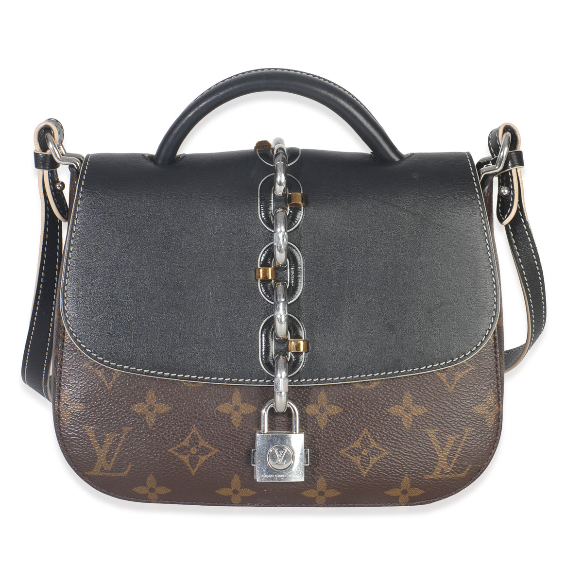 Black Monogram Canvas Chain It PM