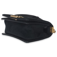 Chanel Black Quilted Velvet Strass Small Boy Bag Handbag box
