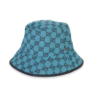 Blue GG Canvas Web Bucket Hat S