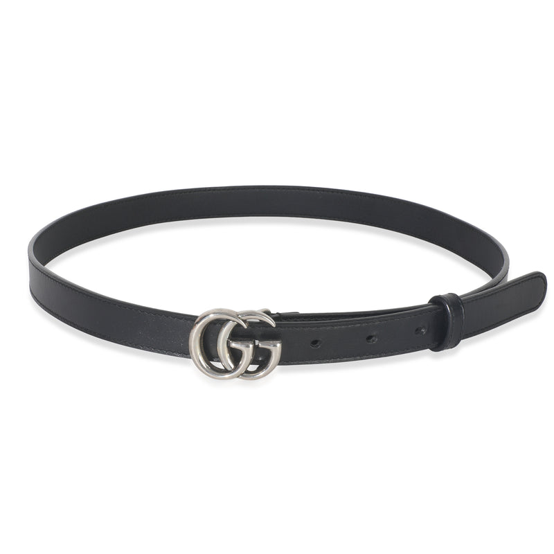 Black Calfskin GG Marmont Thin Belt 85/34