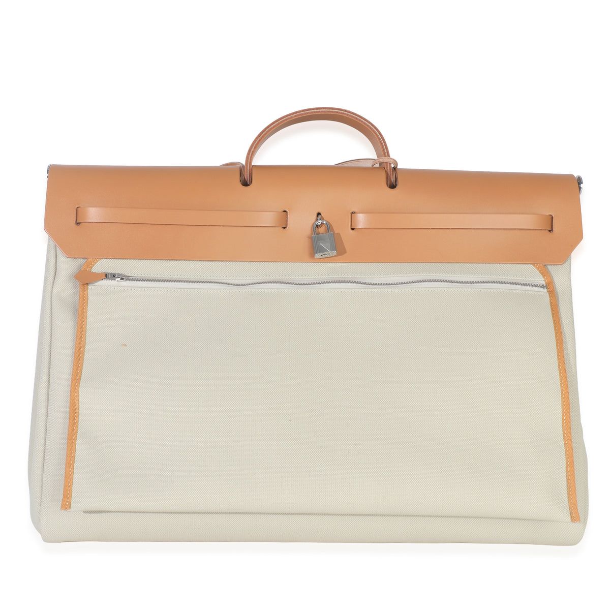 Hermès Beton Naturel Militaire Canvas Hunter Sable Herbag Zip Cabine Bag Handbag bv