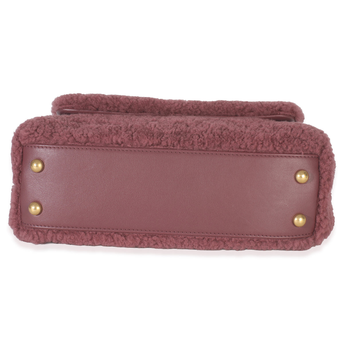Chanel Pink Shearling Small Coco Top Handle Bag Handbag stamp