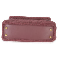 Chanel Pink Shearling Small Coco Top Handle Bag Handbag stamp