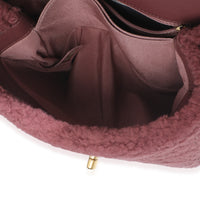 Pink Shearling Small Coco Top Handle Bag