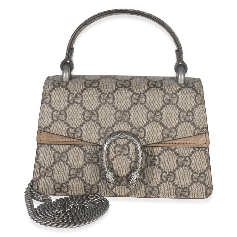 Beige GG Supreme Canvas Mini Dionysus Top Handle Bag