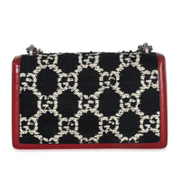 Black White Red Tweed GG Monogram Medium Dionysus Shoulder Bag