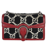 Black White Red Tweed GG Monogram Medium Dionysus Shoulder Bag