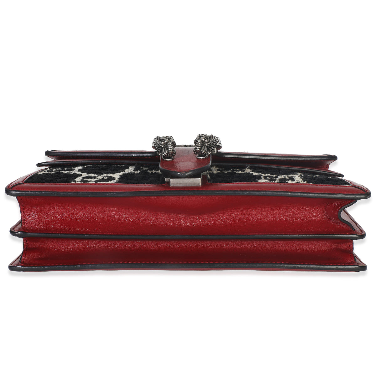 Black White Red Tweed GG Monogram Medium Dionysus Shoulder Bag