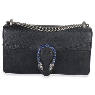 Gucci Black Pebbled Calfskin Small Dionysus Shoulder Bag Handbag fv