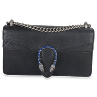Gucci Black Pebbled Calfskin Small Dionysus Shoulder Bag Handbag fv