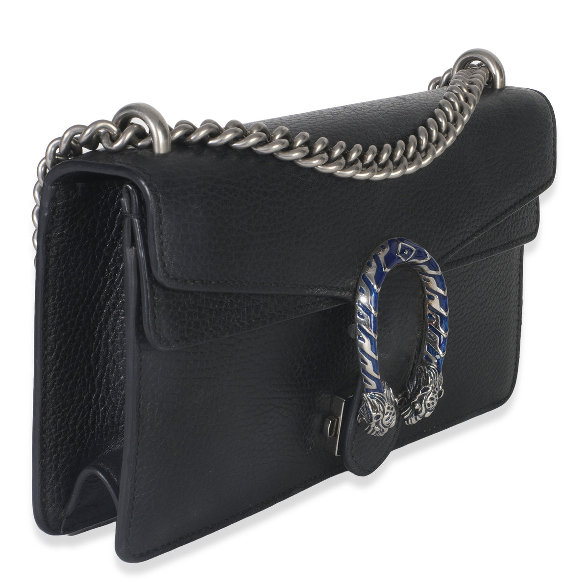 Gucci Black Pebbled Calfskin Small Dionysus Shoulder Bag Handbag pv