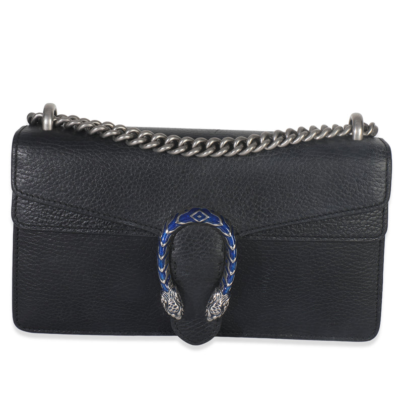 Black Pebbled Calfskin Small Dionysus Shoulder Bag