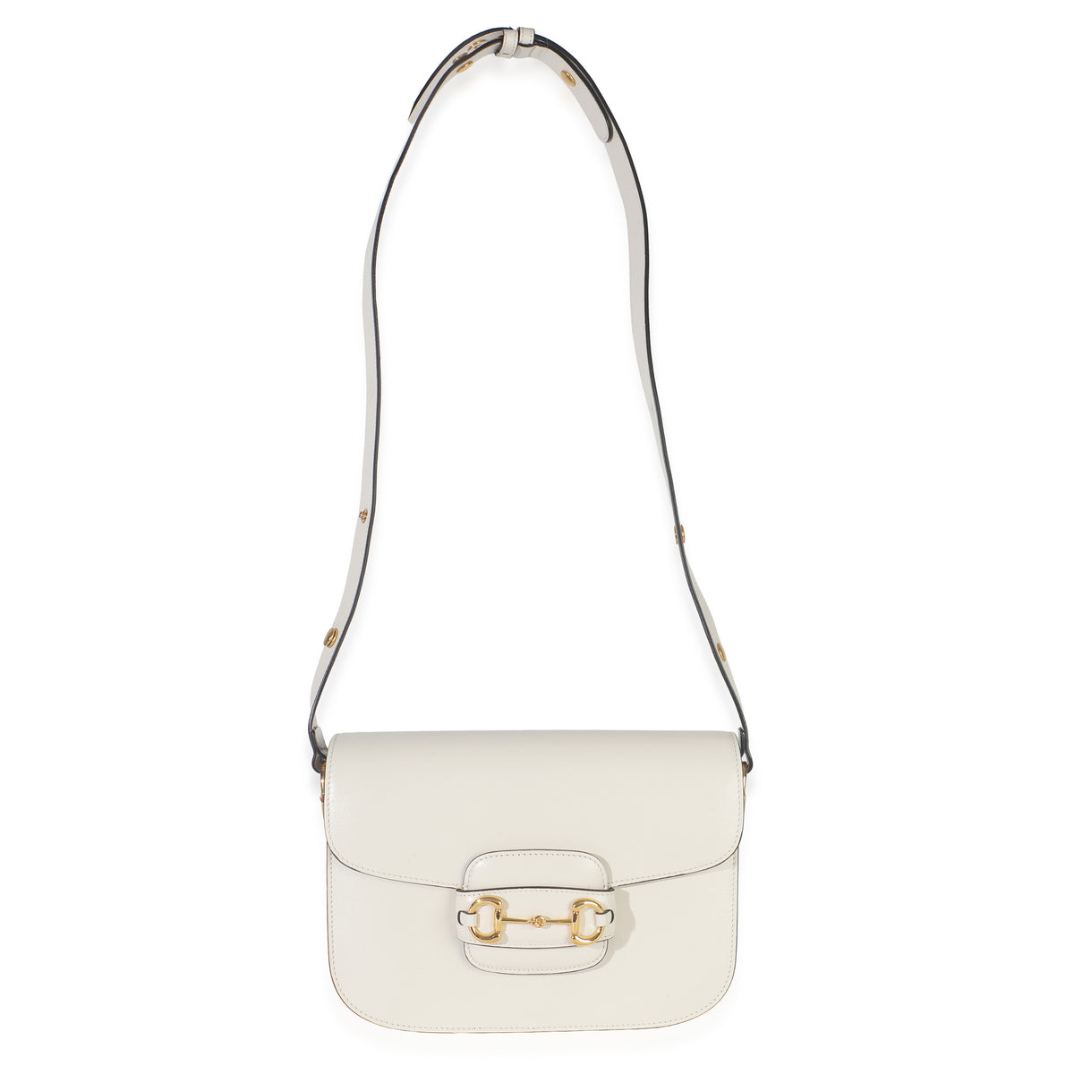 Gucci Mystic White Azalea Calfskin Horsebit Small 1955 Shoulder Bag Handbag ad1