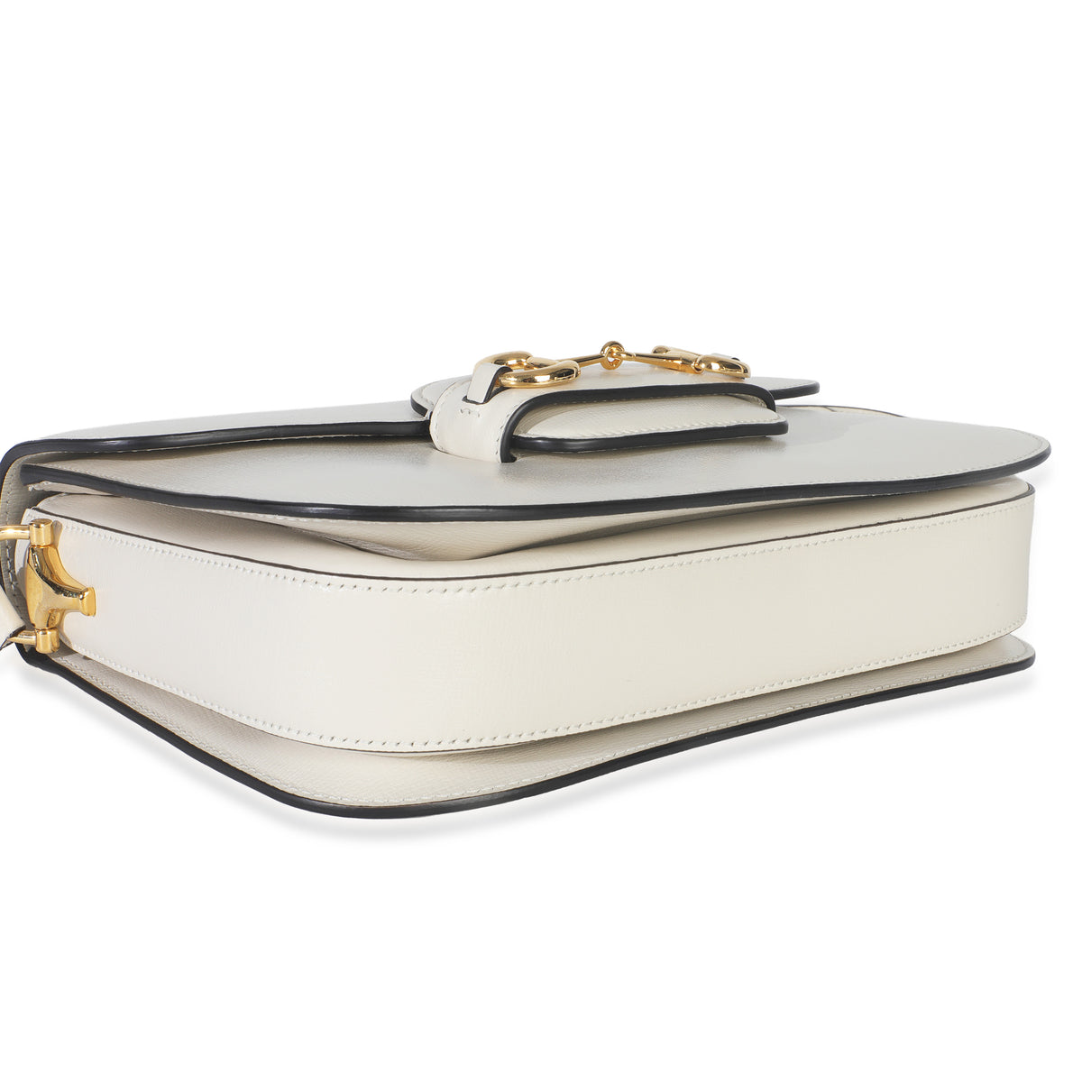 Gucci Mystic White Azalea Calfskin Horsebit Small 1955 Shoulder Bag Handbag av